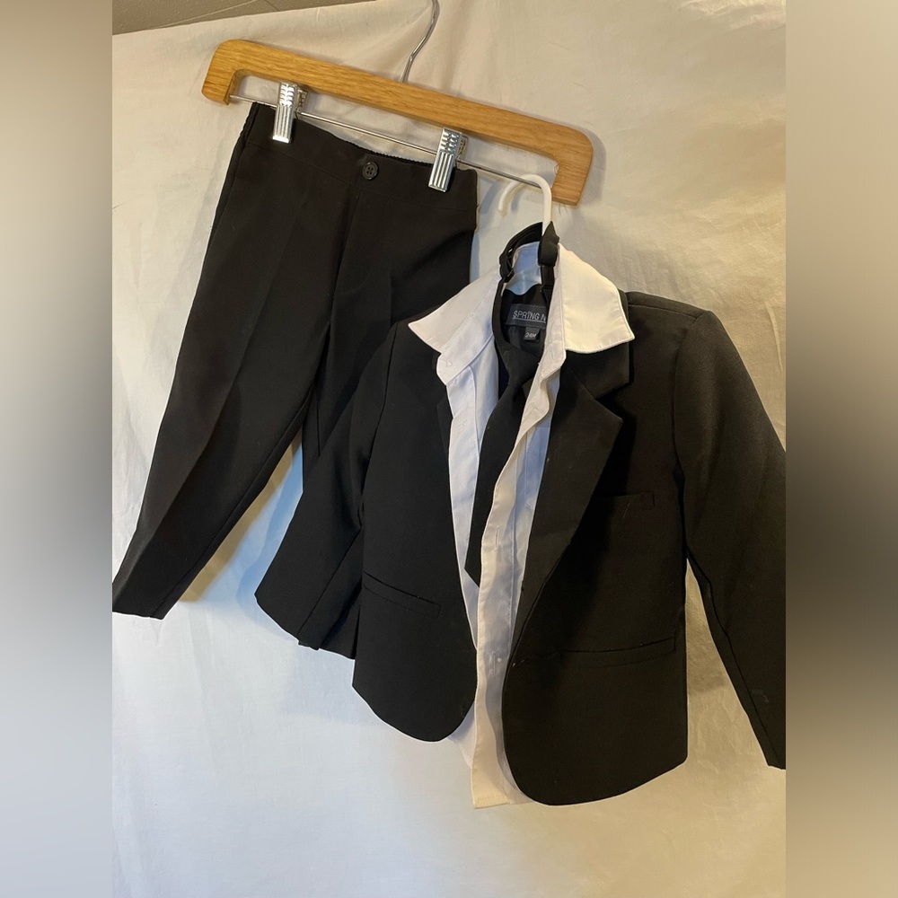 Boy's Black- Spring Notion Brand Suit with Tie, Size 24 months